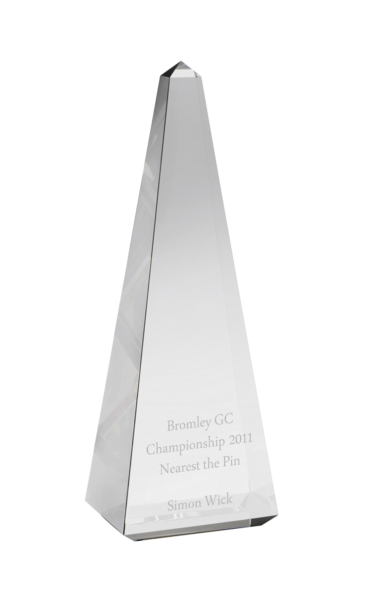 AC140 Engraved Clear optical Crystal Award